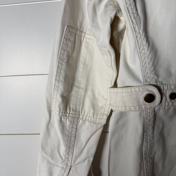 Kut from the Kloth Utility Jacket White Elbow Patches Size Small - Picture 6 of 9